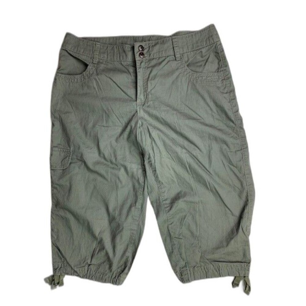 Bandolino Blu Size 6 Womens Pants Capri Crop Green Mid Rise